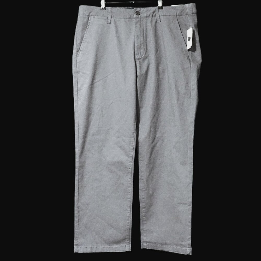 Flag & Anthem Chino Gray Portland Relaxed Flat Front Pants Men’s 36 x 30